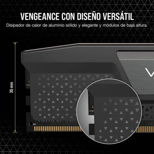 Memoria RAM Corsair Vengeance 16GB (2x8GB) DDR5 6000MHz CL36 Gris