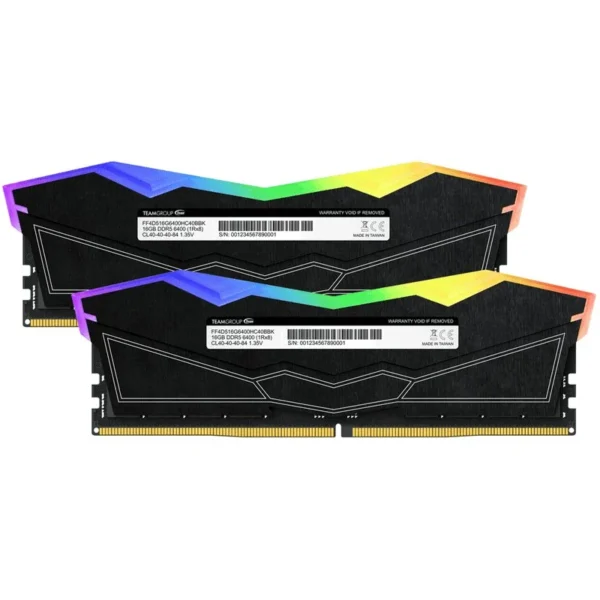 Memoria RAM Team Group T-Force Delta RGB DDR5 6000MHz 32GB (2x16GB) CL30 AMD EXPO e Intel XMP Negro